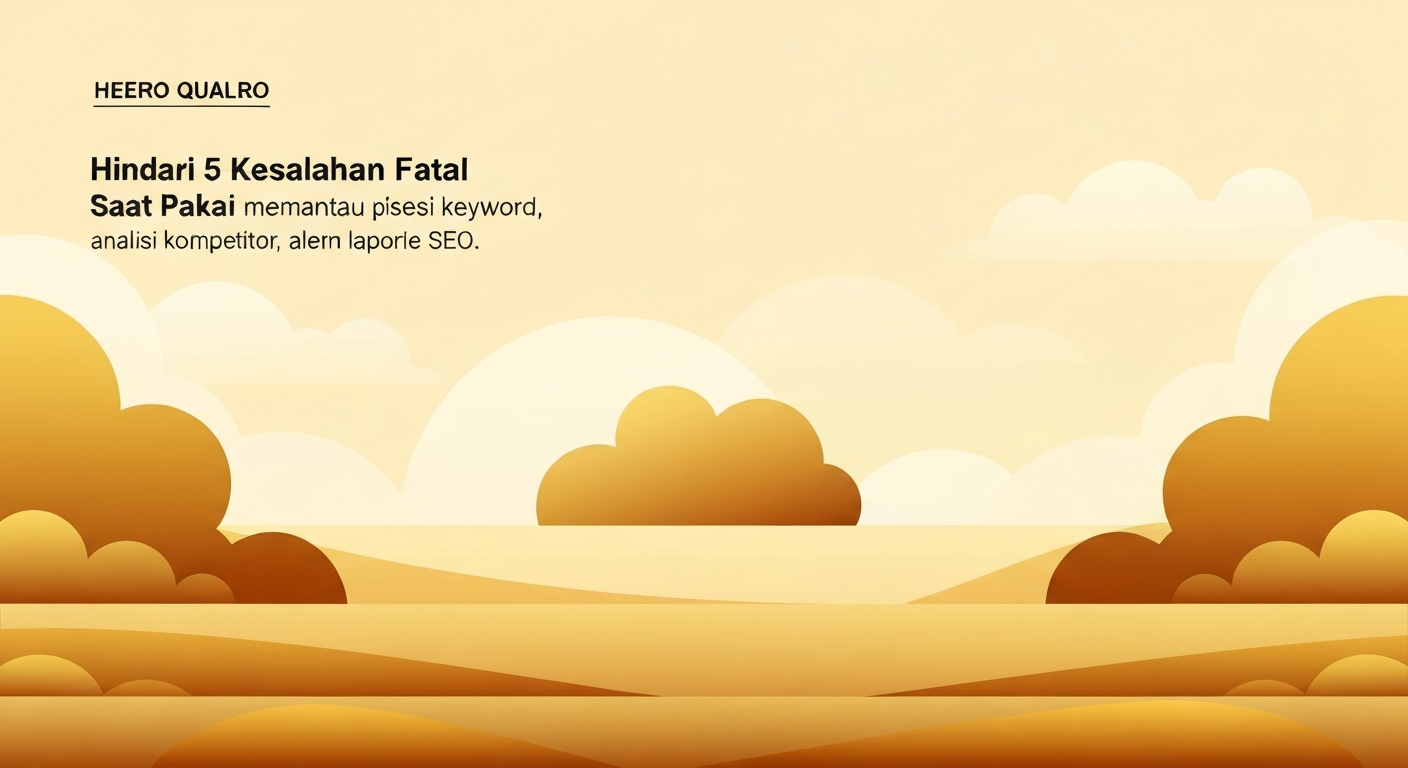 Hindari 5 Kesalahan Fatal Saat Pakai Rank Tracker di 2026